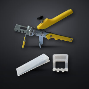 Starter-Set Fliesen-Nivelliersystem (Zuglaschen, Keile und Metallzange) transparent